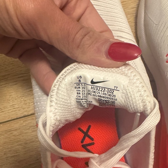 Nike Air Max 270 White and Red Sneakers - Picture 7 of 7